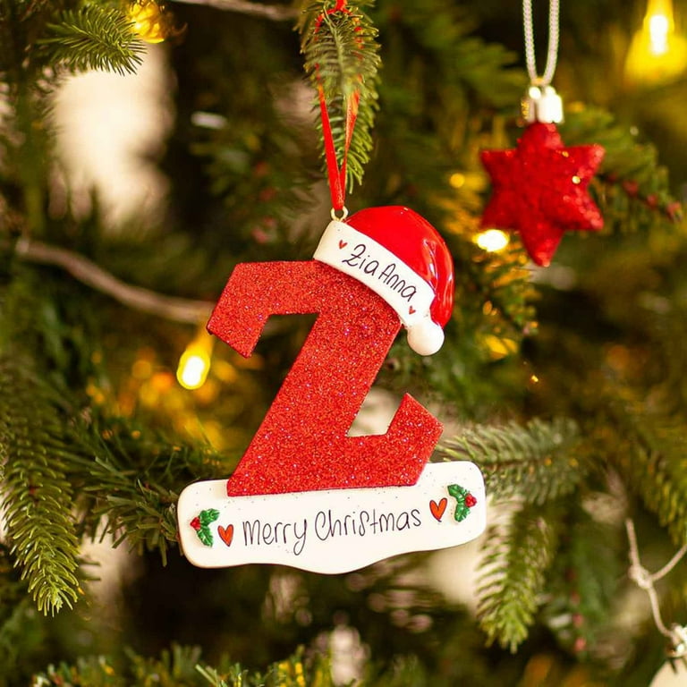 WOXINDA Letter Christmas Decorations Letter Personalized Ornaments