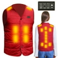 thumbnail image 5 of IROINNID Women's Sleeveless Vest Short V-Neck Cover-up Heated Vest For Women Heating Vest Heated Jacket Winter Heating Vest Plus Size For Hunting Hiking, Red, 5 of 5