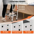 thumbnail image 2 of Step Ladder Step lbs Capacity Ergonomic Folding Steel Step Stool with Wide Slip Pedal Sturdy Step Stool for Adults Toddlers MultiUse for Household Kitchen Office RVs, 2 of 9