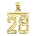 thumbnail image 1 of 14k Solid Gold Number Twenty Three Necklace with 20" Rolo Chain, #23 Gold Charm Pendant Jewelry for Athletes, Sports Gifts for Him and Her, 1 of 5