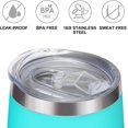 thumbnail image 2 of Beach Gifts for Women - Beach Insulated Tumbler with Lid and Straw, Beach Themed Gifts Ideas - Beach Is My Happy Place Wine Tumbler,Ocean Theme Gifts for A Beach Lovers,12 Oz Beach cup Teal, 2 of 6