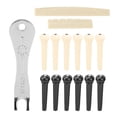 thumbnail image 4 of Guitar Bridge Pin Set With Saddle, Easy To Change Exquisite Workmanship Lightweight And Portable Bridge Pin Kit With Puller  For Most Acoustic Guitars, 4 of 8