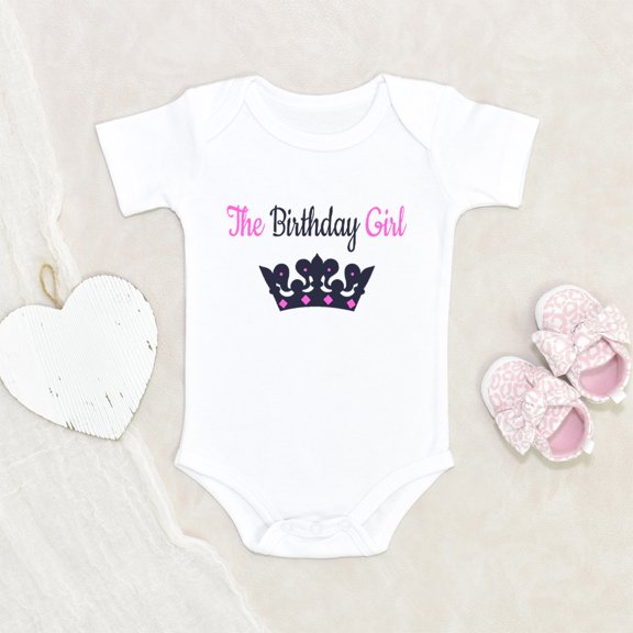 Newbabywishes - Birthday Girls Crown Baby Clothes for Girls - Princess Baby Clothing