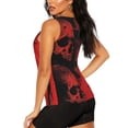 thumbnail image 3 of Fotbe Red And Black Abstract Skull Blusas Sin Mangas para Mujer – Estilo Casual, Corte Suelto, Slim-Fit, Cuello Redondo Deportivo, Tops de Verano para Gimnasio y Yoga-XX-Large, 3 of 7