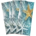 thumbnail image 6 of Summer Beach Sea Water Tea Towels Set of 6 Starfish Kitchen Dish Cloth with Hanging Loop, 18"x28"Lint-Free Absorbent Towel for Kitchen Drying Wiping and Cleaning, 6 of 7