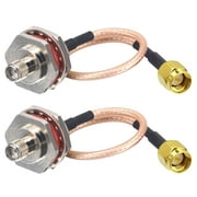 Onelinkmore SMA Male to SMA Female Waterproof Bulkhead O-Ring Extension Cable(2pcs)