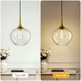 thumbnail image 4 of NATYSWAN Vintage Single-Light Chandelier with Glass Shade, E27 Socket Flush Mount Ceiling Light for Bedroom, Hallway, Entryway, 11 Inch Wide（Bulb Not Included）, 4 of 9
