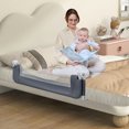 thumbnail image 4 of YYAo Baby Bassinet, Bedside Bassinet, Baby Bassinets Bedside Sleeper,Foldable Bed Rail Swing Down Baby Bed Guard Rail-White, 4 of 9