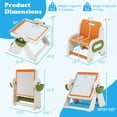 thumbnail image 3 of Costway 6-in-1 Multi-activity Children Table & Chair Set with Pen Slot, Storage Baskets Orange, 3 of 10