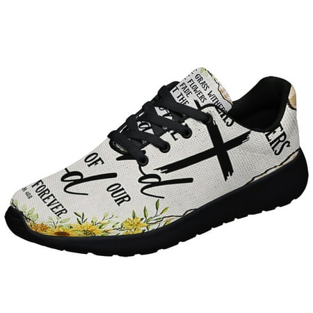 

God Stnds Forever ChriStan Sunflower Shoes Sneakers Black Size 6