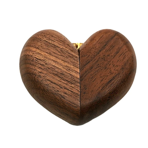 Ring Box,Delicate Heart Shape Wood Rings For Proposal With Closure And Delicate Designs For Engagements,Wedding Ceremony Ring Bearer Box, Heart Engagement Ring Holder Gift