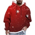 thumbnail image 2 of gbyLJF Men's Drawstring Hoodie Christmas Printed Long Sleeve Pullover Top Round Neck Sweatshirt with Pocket, 2 of 7