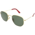 thumbnail image 1 of Ray-Ban Scuderia RB3548NM -F00831-51 Gold Geometric Sunglasses, 1 of 3