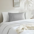 thumbnail image 2 of Mainstays Satin Pillowcase – Standard – Silver Grey – Frizz Control & Cooling Comfort – 1 Pack, 2 of 8