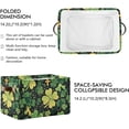 thumbnail image 3 of St. Patrick's Day Shamrock Storage Basket with Handles Collapsible Storage Bins Canvas Fabric Storage Organizer for Shelves Closet Bedroom Living Room 2Pack Decor Gifts, 3 of 7