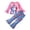 Blue, variant on mgoYE 2Pcs Toddler Girl Clothes Girls Outfits Floral Prints Top Flared Pants 2 4 5 6 8T Fall Winter Girl Clothing Set(Red,4-5 Years)