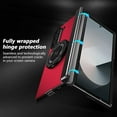 thumbnail image 3 of Magnetic for Samsung Galaxy Z Fold 6 Case with Ring Holder, [Hinge Protection] Built in Screen Protector & Camera Protection Slim Thin Hard PC Kickstand Shockproof Protective Case, Red, 3 of 7