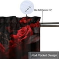 thumbnail image 5 of Leopard Floral Curtains Valances for Home Decor Valentine's Day Romantic Red Rose Window Valance for Bedroom Bathroom Living Room Dining Room Valances Set 54 by 18 in, 1 Panel, 5 of 6