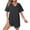 Black, variant on Kaemgyyd Rompers for Women Summer Fashion Short Sleeve Shorts Jumpsuits Vacation Loose V Neck Beach Onesie Outfits with Pockets