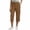 Coffee, variant on Inleife Cargo Capris for Women Solid Color Pentagonal Cropped Pants with Elastic Waist Casual Work Capris Belt Pockets Khaki L
