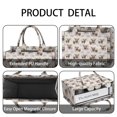 thumbnail image 4 of Large Capacity Tote Bag,Beige Highland Cow Flower Pattern Handbag Fashion Luxury Tote Bag,15.7"x13"x 5.1" Inches,Laptop Compatible, 4 of 6