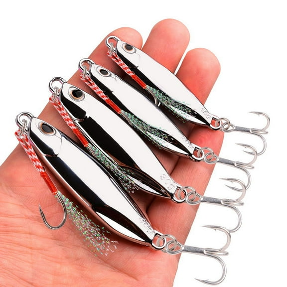 10PC/lot Metal Cast Jig Spoon 10g 20g 30g 40g Lures set With Hook Casting Jigging Fish Sea Bass Fishing Lure Artificial Bait