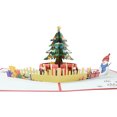 thumbnail image 1 of Tarjetas plegables Tarjeta navideña 3D con sobre Árbol de Navidad Papá Noel, 1 of 5