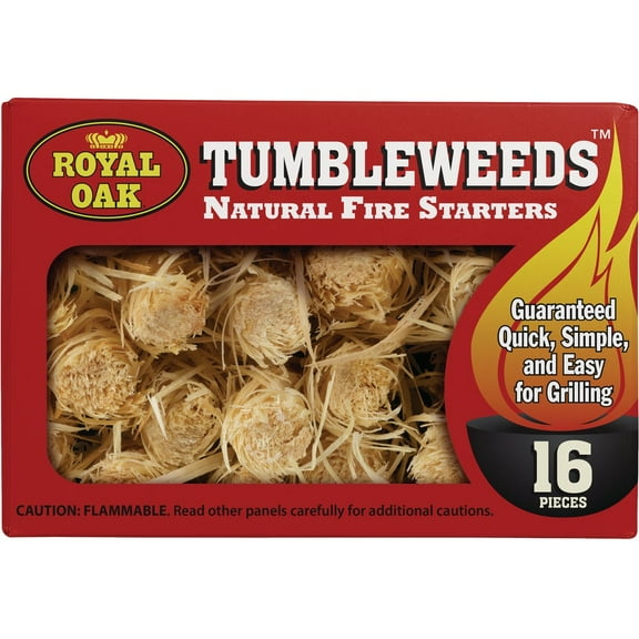 1PK Royal Oak Red Box Tumbleweeds All Natural Odorless Fire Starter (16-Pack)