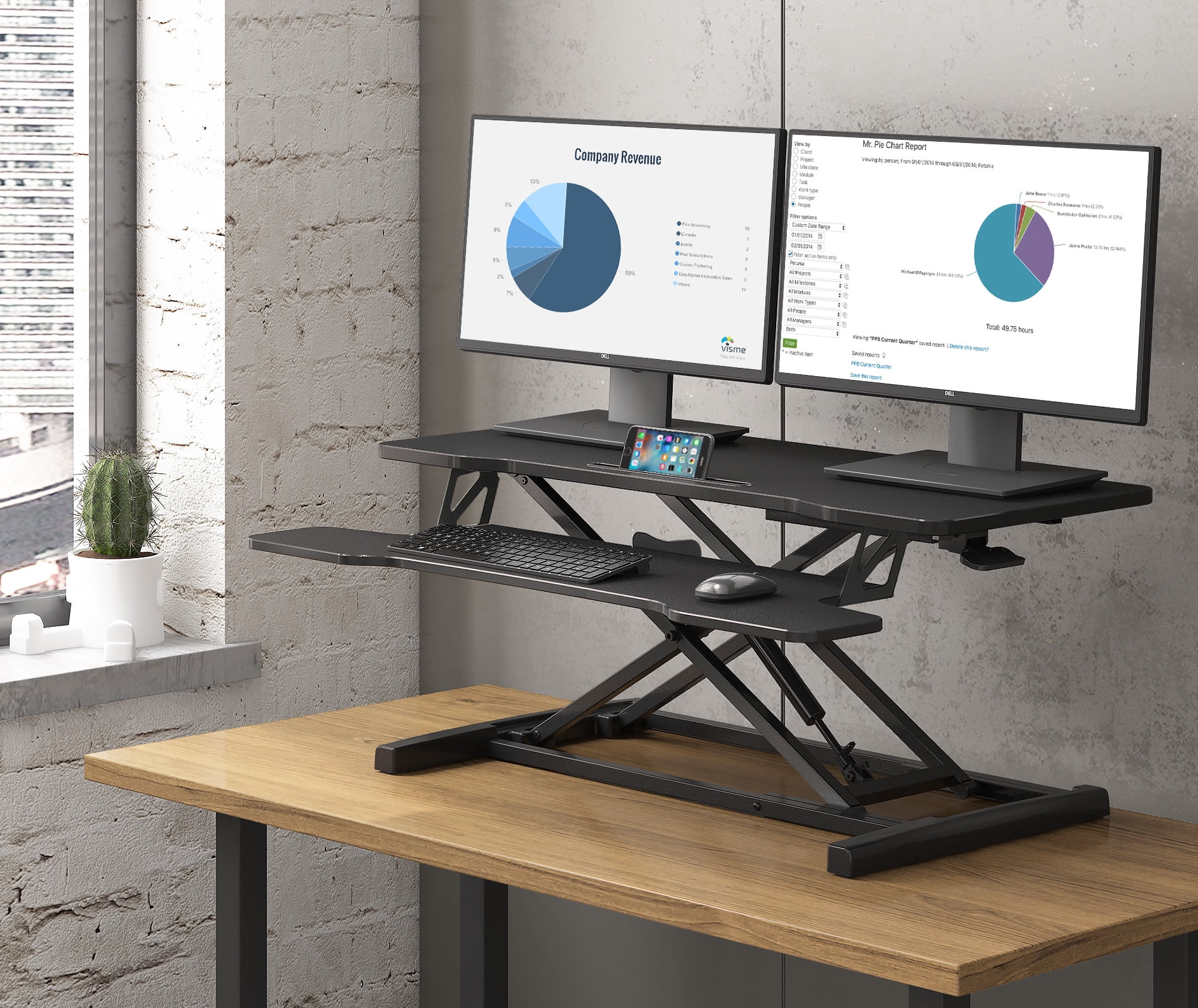 FITUEYES スタンディングデスク SD308002WE Amazon.com : FITUEYES Height Adjustable Standing Desk 32” Wide Sit