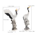 thumbnail image 1 of Realistic Crane Statues for Garden Decor with Resin Craft 2Pcs Set, 1 of 4