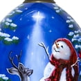 thumbnail image 2 of Starry Heaven and Snowman Hand Painted Mouth Blown Glass Ornament, 2 of 4