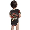 thumbnail image 5 of Daiia Red Mushrooms Printed Unisex-Baby Short Sleeve Onesies Bodysuits Baby Climbing Clothes Soft and Comfortable Romper with Expandable Shoulder Design-9M, 5 of 8
