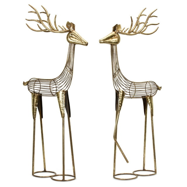 Deer (Set of 2) 16"L x 34"H Metal