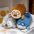 thumbnail image 2 of Muñeco de peluche de león marino para niños, almohada de Animal de Acuario, decoración de sofá, Kawaii2326, 2 of 5