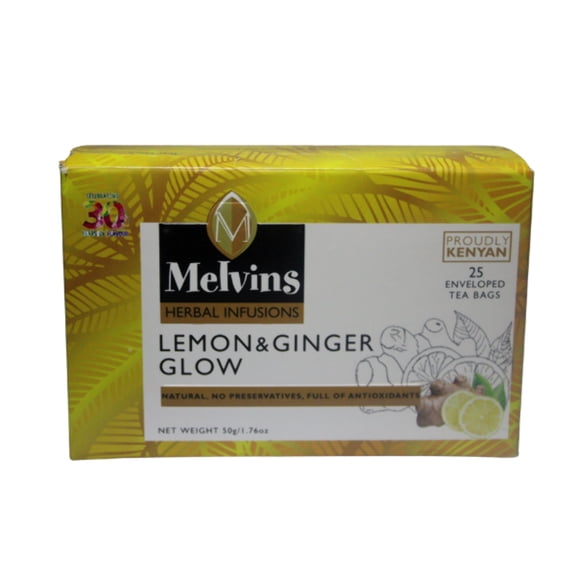 MELVINS LEMON  GINGER TEA BAGS 20'S TAGGED
