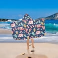thumbnail image 2 of Yayeee Kids Hooded Towel with Hand Pockets Beach Soft Absorbent Bath Wrap 50 x 23.5 inch, Pink Cartoon Truck Pattern, 2 of 5