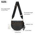 thumbnail image 3 of Dot Crossbody Bag, Purse for Women Bum Bag Fanny Packs Belt Bag Sling Bag with Shoulder Strap Durable Nylon Crossbody Bags,Black, 3 of 4