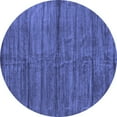 thumbnail image 1 of Ahgly Company Indoor Round Abstract Blue Contemporary Area Rugs, 3' Round, 1 of 4