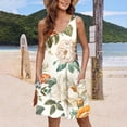 thumbnail image 1 of Ovzne Robes Grande Taille pour Femmes aux Formes Robe d'Été Mode d'Été pour Femmes Poche Imprimée Sans Manches Robe à Col en V Robe Grande Taille Imprimée Liquidation, 1 of 5