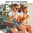 thumbnail image 5 of Large Capacity Tote Bag,Green and Brown Football Stitch Pattern Handbag Fashion Luxury Tote Bag,15.7"x13"x 5.1" Inches,Laptop Compatible, 5 of 6