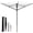 Black, variant on Qunbio Outdoor Clothes Drying Rack, 197 ft Heavy Duty Umbrella Clothesline, Adjustable Height Collapsible Umbrella Drying Rack for Backyard Camping