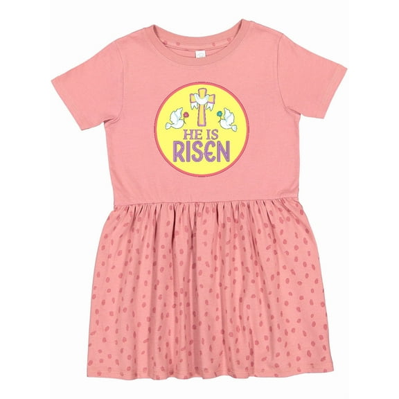 Inktastic He is Risen for Easter Girls Toddler Dress