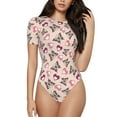 thumbnail image 2 of Picia Beautiful Butterflies and Hearts Womens One Piece Swimsuits Modest Tummy Control Bathing Suits Lace Up Slimming Swim Suit-Large, 2 of 9