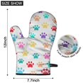thumbnail image 6 of Cute Oven Mitts,Colorful Dog Paw Footprint Oven Mitt 2-Pack Set,Kitchen Gloves for Oven,Heat Resistant Oven Mitts 7.7"x12", 6 of 7