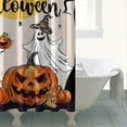 thumbnail image 5 of Halloween Shower Curtain for Bathroom Cute Ghost Bat Pumpkin Shower Curtains with Hooks for Halloween Decoration 72X72 Inch, 5 of 5