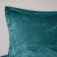 thumbnail image 6 of Izzovium Twin/Twin XL Velvet Duvet Cover Set with Pillow, Teal Quilted Diamond Pattern, Soft Polyester Fabric, 6 of 17