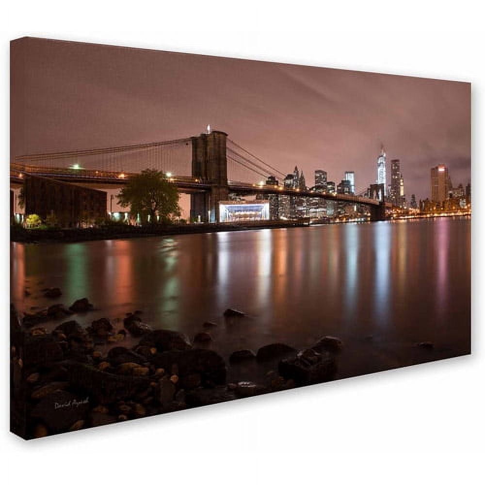 Trademark Fine Art "Jane's Carousel, Brooklyn Bridge-COLOR" Canvas Art by David Ayash