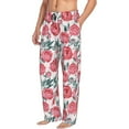 thumbnail image 6 of Naloa Rose Flowers Pajama Pants Men, PJ Bottoms, Sleep & Lounge Pants-Large, 6 of 6