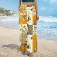 thumbnail image 4 of TMOYZQ Palazzo Pants for Women 2025, Elastic High Waisted Boho Casual Loose Wide Leg Pants Plus Size Print Baggy Lounge Trouser Pants on Clearance, 4 of 6