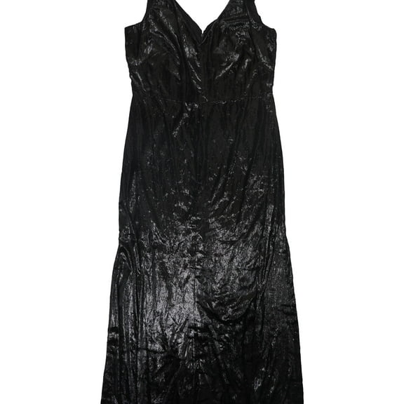 Ralph Lauren Womens Velvet Gown Dress, Black, 18